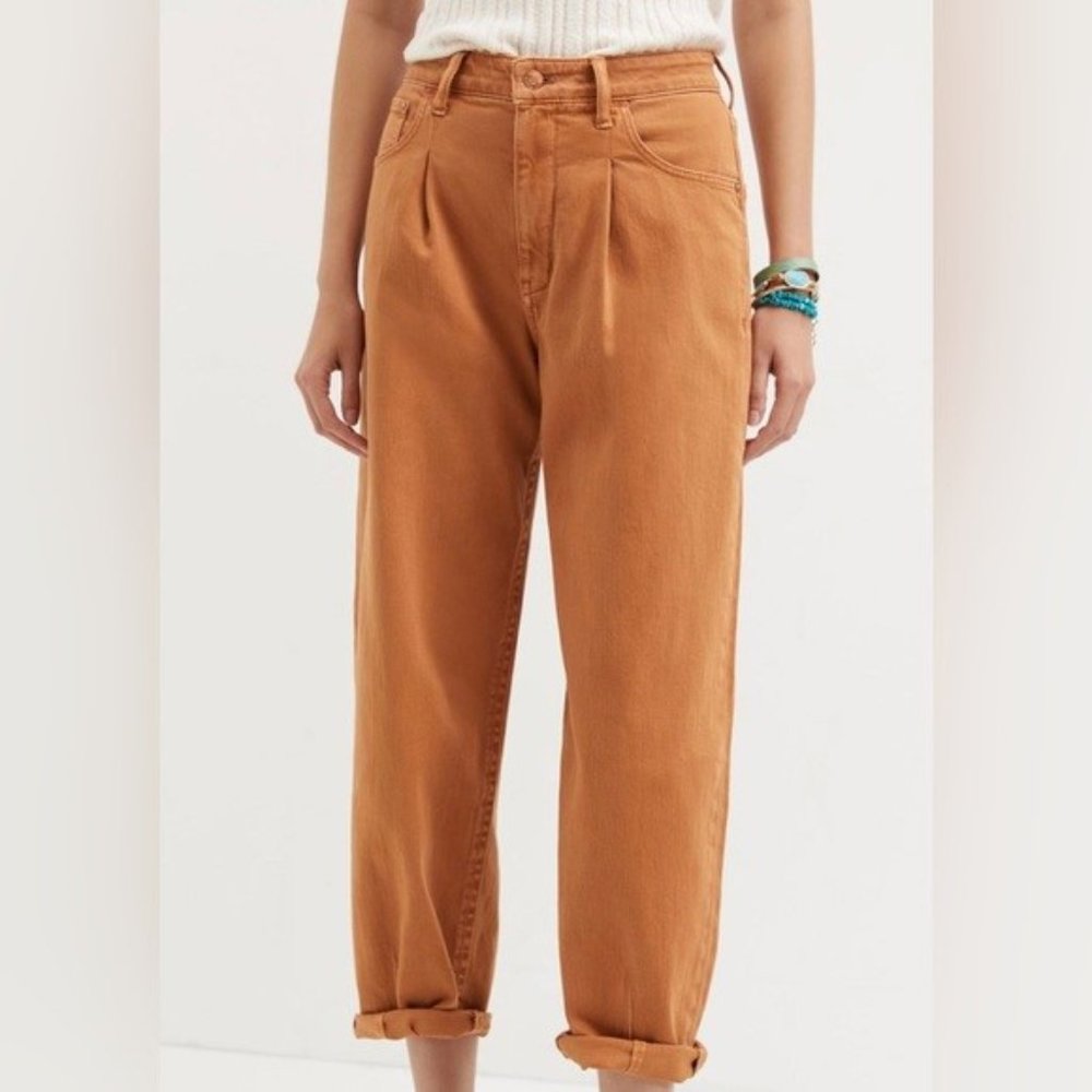 Anthropologie Pilcro The Breaker Relaxed Jeans Orange Copper size 30